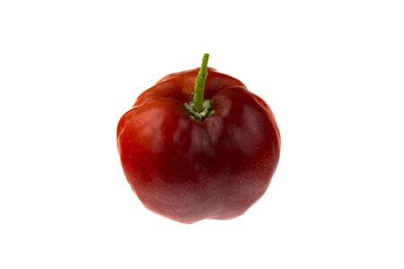 Juicy red cherry isolated on the white background.の写真素材