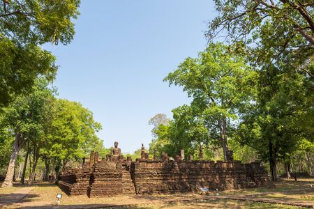 Wat temple in Kamphaeng Phet Historical Park Thailand.の写真素材