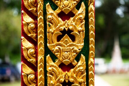 The buddha statue Golden in thailand.の写真素材