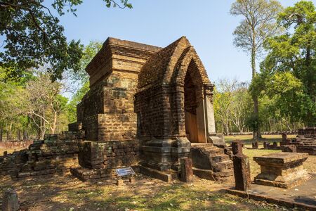 Wat temple in Kamphaeng Phet Historical Park Thailand.の写真素材