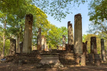 Wat temple in Kamphaeng Phet Historical Park Thailand.の写真素材