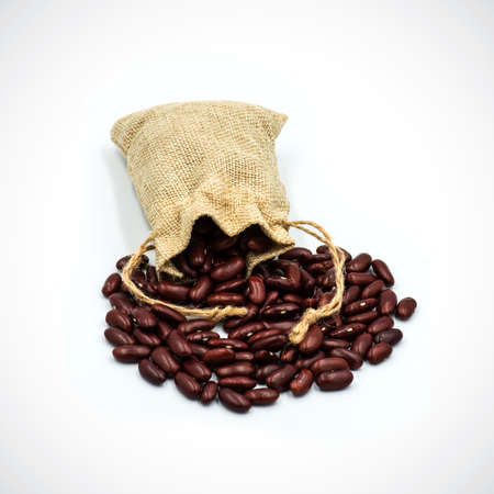 Red Bean For cooking and desserton the White Blackgroundの写真素材