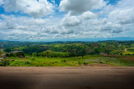 table background landscape of free space for your decoration and landscape of mountains.の写真素材