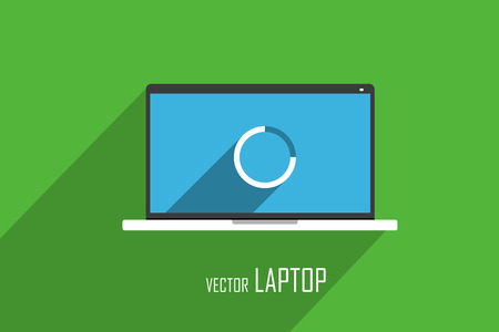Vector flat laptop の写真素材
