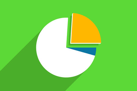 Flat pie chartの写真素材