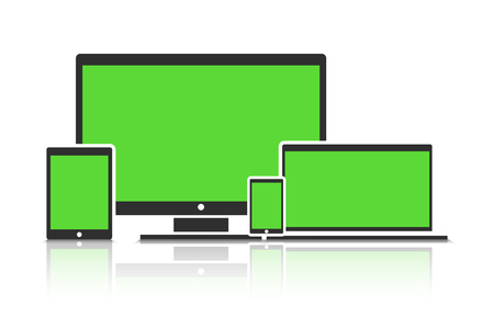 Vector device mockupのイラスト素材