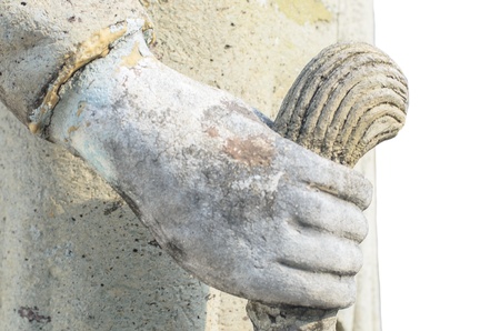 Holding staff statueの写真素材