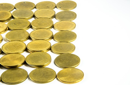 Gold coin with isolated background