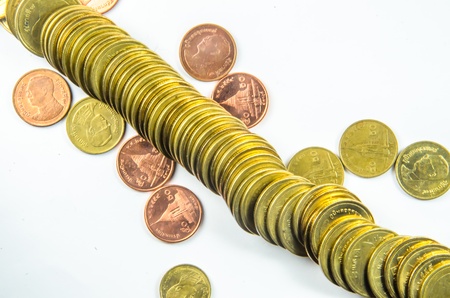 Gold coin with isolated background