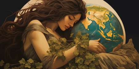 Mother Earth Day. Protection of planet. Ecologyの素材