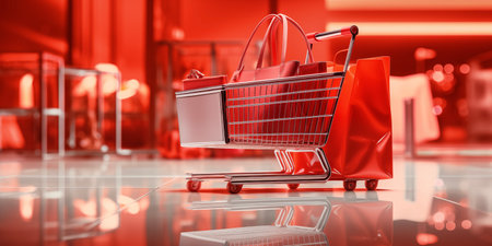 Online shopping, sale backgroundの素材