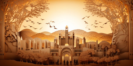 Passover holiday concept. Pesah celebration backgroundの素材