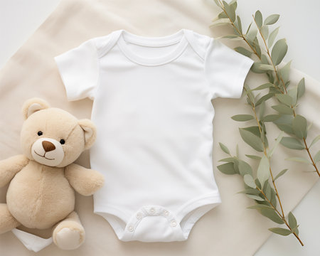 Children's clothes mocup.Children's room, nurseryの素材