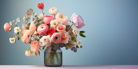 Mother's Day card. International Women's Day. Flowers backdropの素材