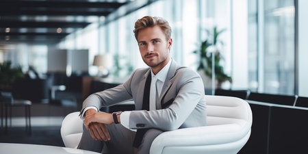 Work plase, business man portrait.の素材