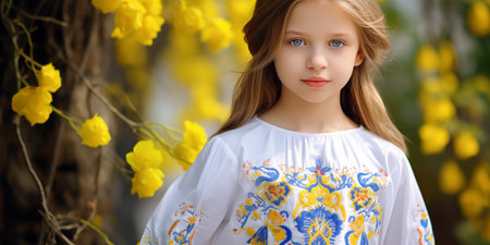 Ukraine independence day background. Ukrainian flag. Constitution dayの素材