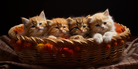 Cute kitten backgroundの素材