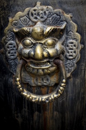 Lion head knockerの写真素材