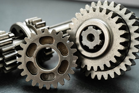 Gear and cogs wheel, automation process technology system for business.