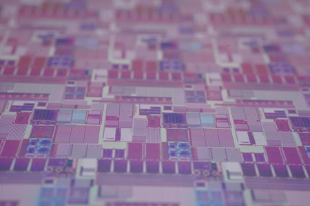 Silicon wafer for manufacturing semiconductor of integrated circuit.