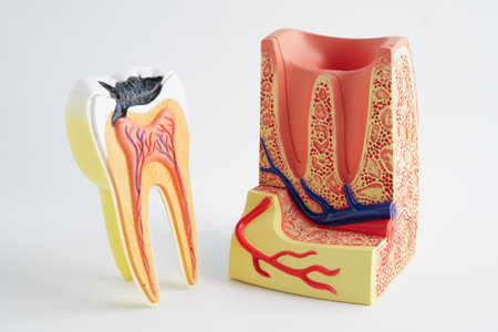 Dental implant, artificial tooth roots into jaw.の写真素材