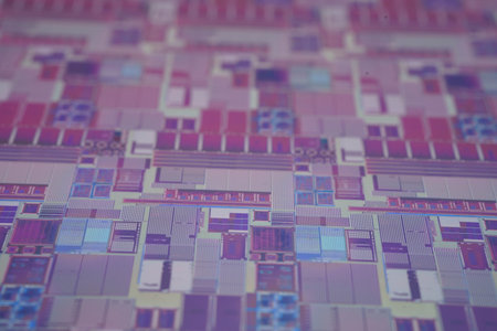 Silicon wafer for manufacturing semiconductor of integrated circuit.