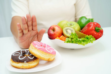 Junk food no good health eating for diet.の写真素材