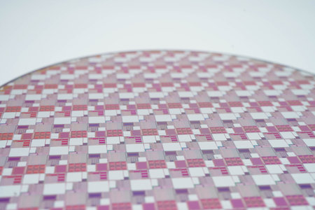 Silicon wafer for manufacturing semiconductor of integrated circuit.