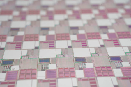 Silicon wafer for manufacturing semiconductor of integrated circuit.の写真素材