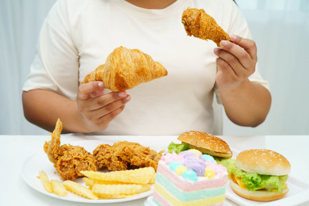 Junk food no good health eating for diet.の写真素材