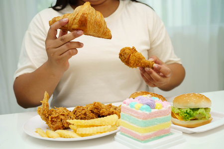 Junk food no good health eating for diet.の写真素材