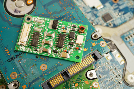 Repairing and upgrade circuit mainboard of notebook, electronic, computer hardware and technology.