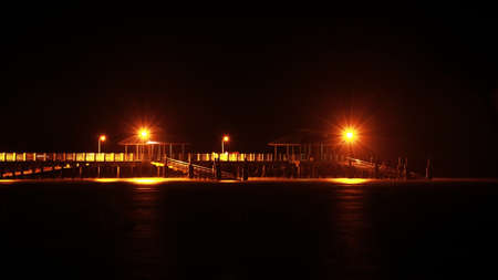 light on the bridgeの写真素材