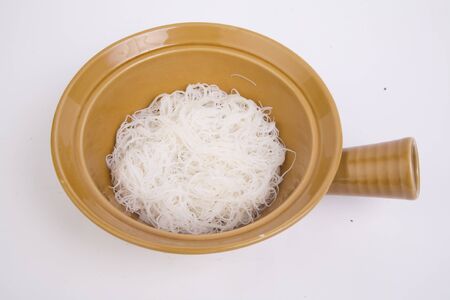 Chinese noodle style isolated on white background.の写真素材
