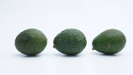 fresh avocado on the White backgroundの写真素材