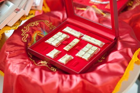 Wedding Dowry, The Dowry Marriage in Thailand, Thailand wedding, ceremony.の写真素材