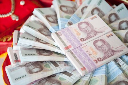 Wedding Dowry, The Dowry Marriage in Thailand, Thailand wedding, ceremony.の写真素材