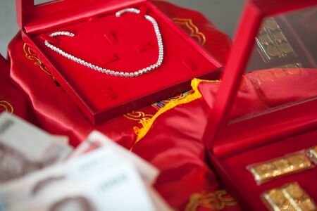 Wedding Dowry, The Dowry Marriage in Thailand, Thailand wedding, ceremony.の写真素材