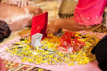 Wedding Dowry, The Dowry Marriage in Thailand, Thailand wedding, ceremony.の写真素材