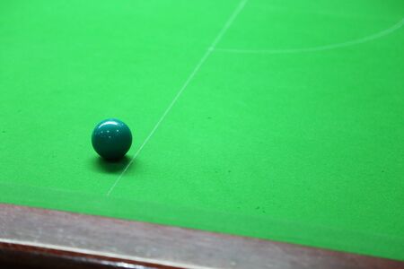 snooker ball on the green snooker table.