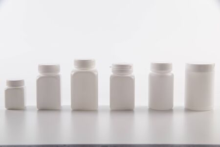 medicine white pill bottle isolated without shadow clipping path - photographyの写真素材
