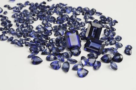 Natural Loose Blue Sapphire Gemstone.の写真素材