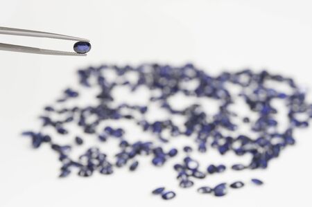 Natural Loose Blue Sapphire Gemstone.の写真素材