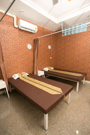 Interior of massage room in a spa salon Thailandのeditorial素材