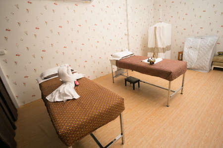 Interior of massage room in a spa salon Thailandのeditorial素材