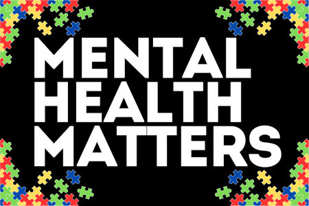 Mental health matters motivational quote on the Inspiration psycologicalの写真素材