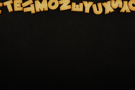 Selection of letters with black copy spaceの写真素材