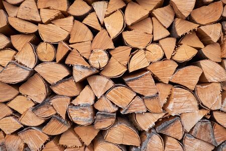 Texture background of woodstackの写真素材