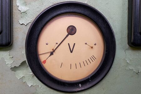 Old voltage dial in the abandoned power station