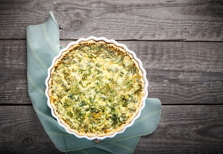 Spinache quiche, gluten freeの写真素材